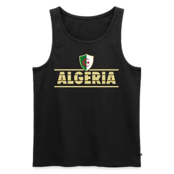 Algerien Algeria Flagge Fahne Wappen - Männer Premium Bio Tank Top - Schwarz - Vorne - AI Model Male 178 light (178cm)