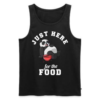 Panda Food lover Always Hungry Just Here For The - Men's Premium Organic Tank Top - black - Front - AI Model Male 178 light (178cm)