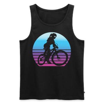VTT VTT Filles VTT Biker - Débardeur bio Premium Homme - noir - Devant - Michal (187cm)