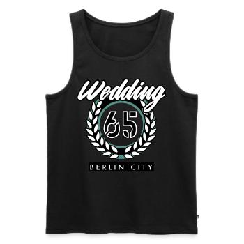 Berlin Bezirk Wedding 65 Berliner - Männer Premium Bio Tank Top - Schwarz - Vorne - Michal (187cm)