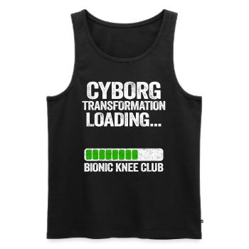 Knee Replacement Surgery Cyborg Transformation - Men's Premium Organic Tank Top - black - Front - AI Model Male 178 light (178cm)