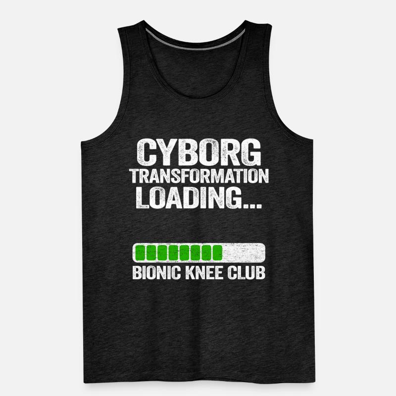 Knee Replacement Surgery Cyborg Transformation Men's Premium Organic Tank Top