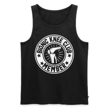 Knee Replacement Surgery Bionic Knee Club Member - Men's Premium Organic Tank Top - black - Front - AI Model Male 178 light (178cm)