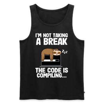 Programmierer Faultier Informatiker Nerd Coder Bug - Männer Premium Bio Tank Top - Schwarz - Vorne - AI Model Male 178 light (178cm)