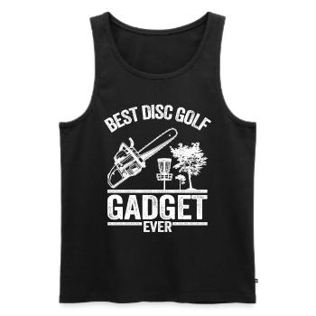 Disc Golf Gadget Vintage Disc Golfer Spruch - Männer Premium Bio Tank Top - Schwarz - Vorne - AI Model Male 178 light (178cm)