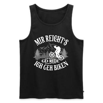 Mir reicht's ich geh Biken Mountainbiker Biking - Männer Premium Bio Tank Top - Schwarz - Vorne - Michal (187cm)