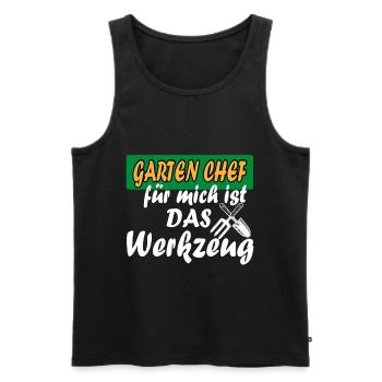 Garten Chef für mich ist das Werkzeug Gärtnerei - Männer Premium Bio Tank Top - Schwarz - Vorne - Michal (187cm)