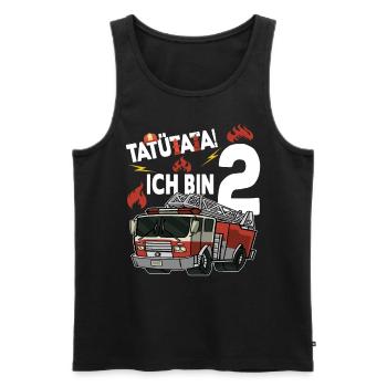 TATÜTATA! Ich bin 2 - 2. Geburtstag - Feuerwehr - - Männer Premium Bio Tank Top - Schwarz - Vorne - Michal (187cm)