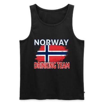 Norway Drinking Team - Men's Premium Organic Tank Top - black - Front - AI Model Male 178 light (178cm)