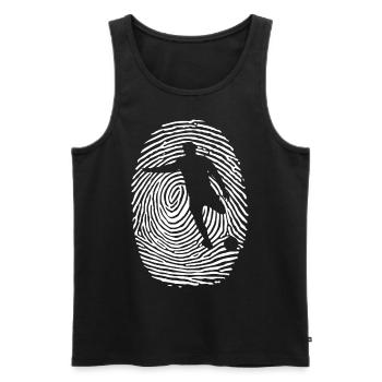 Fußball Fußballer Fingerabdruck Fußball Trainer - Männer Premium Bio Tank Top - Schwarz - Vorne - AI Model Male 178 light (178cm)
