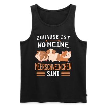 Zuhause ist wo meine Meerschweinchen sind - - Männer Premium Bio Tank Top - Schwarz - Vorne - Michal (187cm)