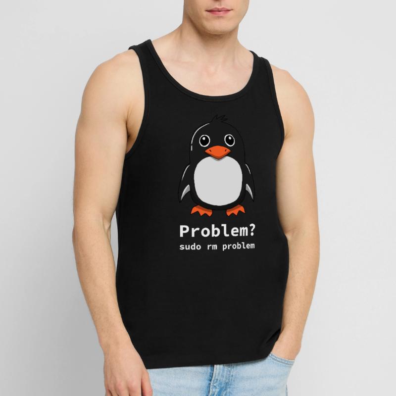 Tux Linux Penguin | Problem? Sudo rm -rf / - Männer Premium Bio Tank Top
