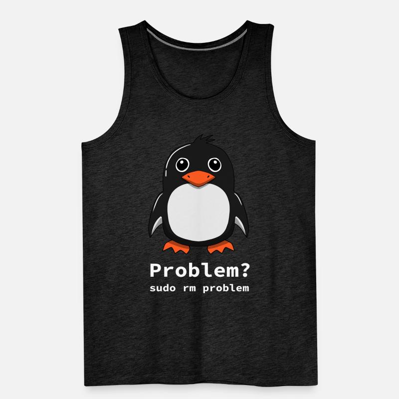 Tux Linux Penguin | Problem? Sudo rm -rf / - Männer Premium Bio Tank Top