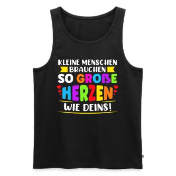 Erzieherin Geschenkidee | Lustiger Erzieherin - Männer Premium Bio Tank Top - Schwarz - Vorne - Michal (187cm)