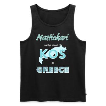 Mastichari on the island Kos in Greece - Débardeur bio Premium Homme - noir - Devant - AI Model Male 178 light (178cm)