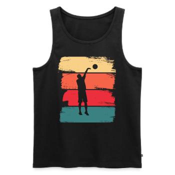 Basketball Basketballer Basketball Spieler - Männer Premium Bio Tank Top - Schwarz - Vorne - AI Model Male 178 light (178cm)