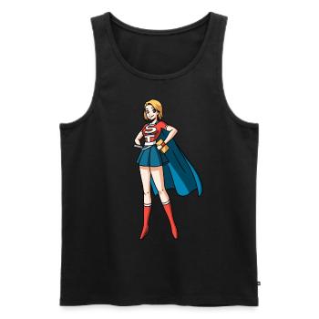 I Teach Preschool Whats Your Superpower Superhero - Männer Premium Bio Tank Top - Schwarz - Vorne - AI Model Male 178 light (178cm)