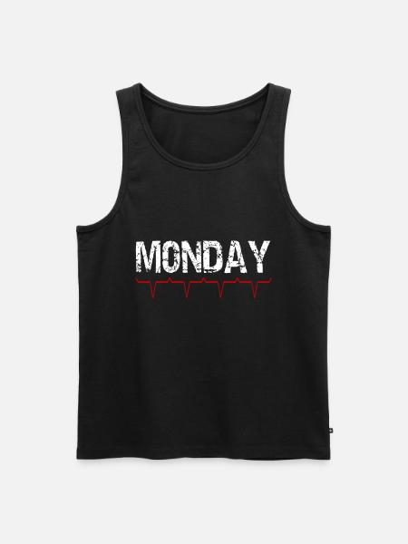 Monday Pulse Line - Men's Premium Organic Tank Top - black