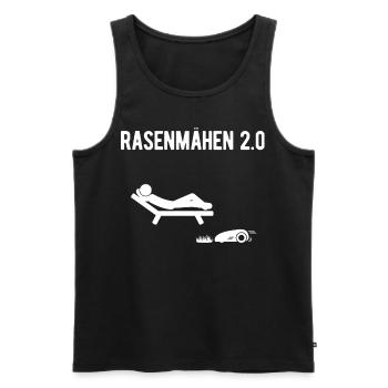 Mähroboter Rasenroboter automatischer Rasenmäher - Männer Premium Bio Tank Top - Schwarz - Vorne - Michal (187cm)