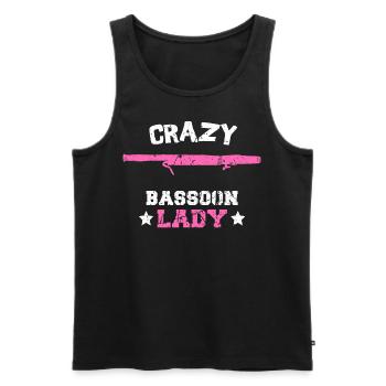 Fagott Musikerin Spielerin crazy bassoon lady - Männer Premium Bio Tank Top - Schwarz - Vorne - AI Model Male 178 light (178cm)
