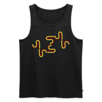 Dreadlocks Reggae Rainbow Gift Rasta Rastafari - Men's Premium Organic Tank Top - black - Front - AI Model Male 178 light (178cm)