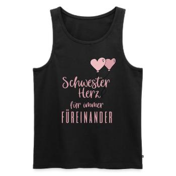 schwester - Männer Premium Bio Tank Top - Schwarz - Vorne - AI Model Male 178 light (178cm)