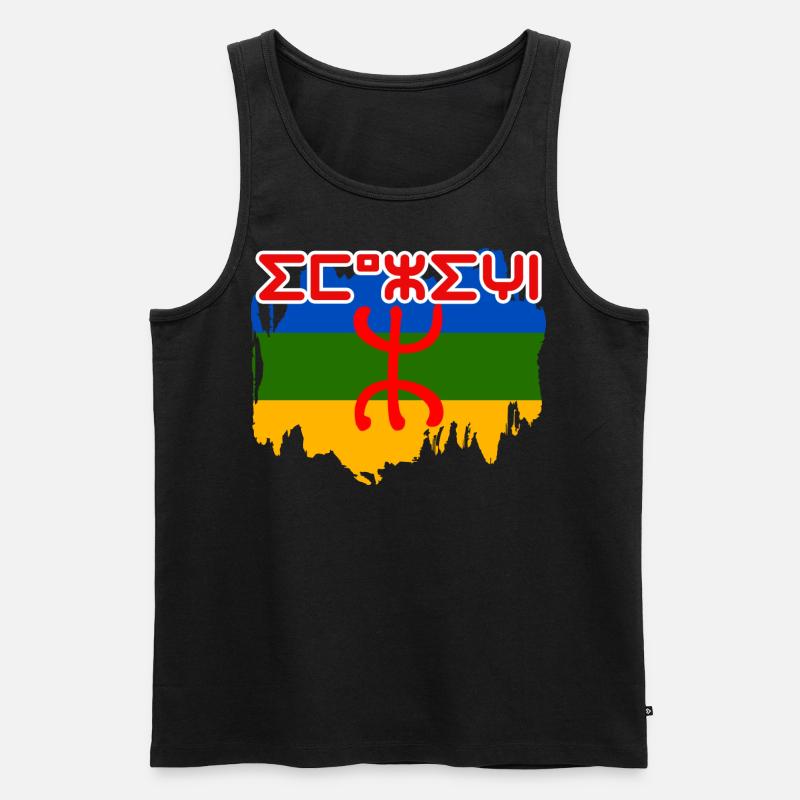 Imazighen - Männer Premium Bio Tank Top - Schwarz