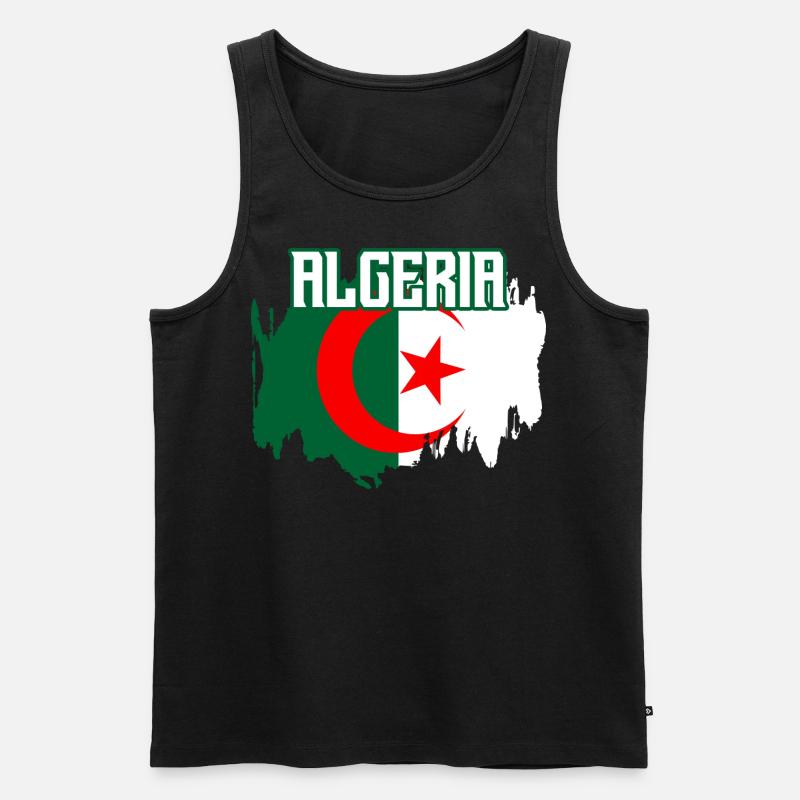 Algerien - Männer Premium Bio Tank Top - Schwarz