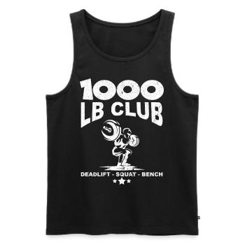 Musculation 1000 Lb Club Fitness Haltérophilie - Débardeur bio Premium Homme - noir - Devant - Michal (187cm)