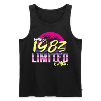 Geburtstag 1983 Vintage Retro 80er Jahre Design - Männer Premium Bio Tank Top - Schwarz - Vorne - AI Model Male 178 light (178cm)