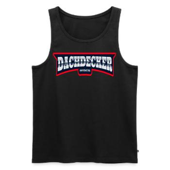 Dachdecker Handwerk - Männer Premium Bio Tank Top - Schwarz - Vorne - Michal (187cm)