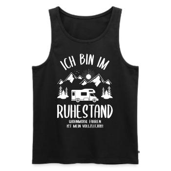 Wohnmobil Wohnwagen Camping Rentner Rente Geschenk - Männer Premium Bio Tank Top - Schwarz - Vorne - Michal (187cm)