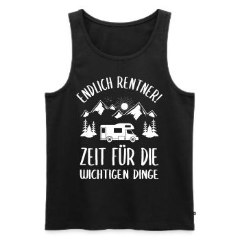 Rentner Wohnmobil Rente Camper Camping Geschenk - Männer Premium Bio Tank Top - Schwarz - Vorne - Michal (187cm)