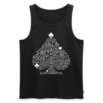 Pik Poker - Männer Premium Bio Tank Top - Schwarz - Vorne - AI Model Male 178 light (178cm)