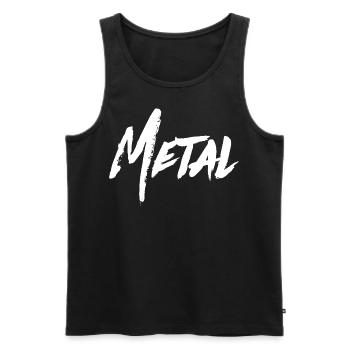 METAL Heavy Metal Rock Music - Men's Premium Organic Tank Top - black - Front - AI Model Male 178 light (178cm)