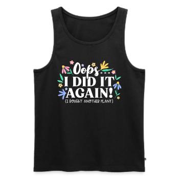 Oops I did it again Pflanzen Blumen Natur Garten - Männer Premium Bio Tank Top - Schwarz - Vorne - AI Model Male 178 light (178cm)