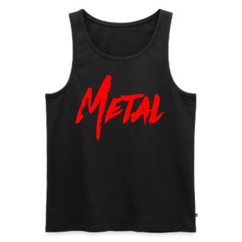 METAL Heavy Metal Death Black Rock Music - Men's Premium Organic Tank Top - black - Front - AI Model Male 178 light (178cm)
