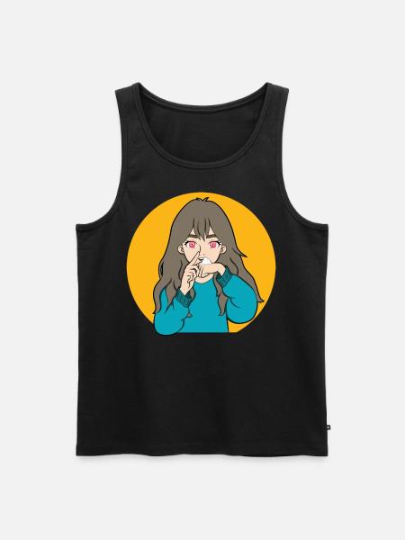 COCAINE SNIFFING ANIME GIRL - Men's Premium Organic Tank Top - black