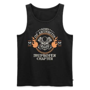 Sons mit Arthritis Ibuprofen Motorradfahrer - Männer Premium Bio Tank Top - Schwarz - Vorne - Michal (187cm)