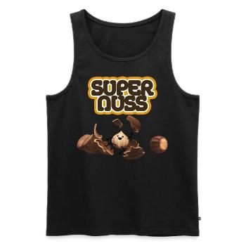 heldenhafte Nuss befreit sich aus Schale - Männer Premium Bio Tank Top - Schwarz - Vorne - AI Model Male 178 light (178cm)