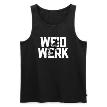 Weidwerk Jagd Jagen - Männer Premium Bio Tank Top - Schwarz - Vorne - Michal (187cm)