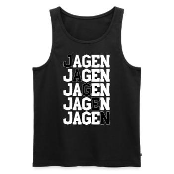 Jagen Jagd Jäger - Männer Premium Bio Tank Top - Schwarz - Vorne - AI Model Male 178 light (178cm)