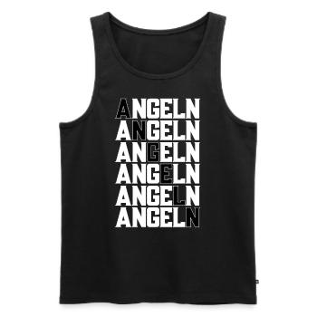 Angeln Angler Angel - Männer Premium Bio Tank Top - Schwarz - Vorne - AI Model Male 178 light (178cm)
