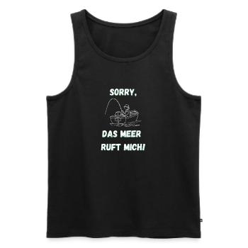 Angler Meer Angeln - Männer Premium Bio Tank Top - Schwarz - Vorne - AI Model Male 178 light (178cm)