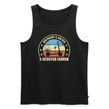 Mir Reichts Ich Geh E-Scooter Fahren E-Roller - Männer Premium Bio Tank Top - Schwarz - Vorne - AI Model Male 178 light (178cm)