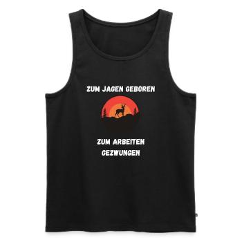 Jagen Jagd Jäger - Männer Premium Bio Tank Top - Schwarz - Vorne - AI Model Male 178 light (178cm)