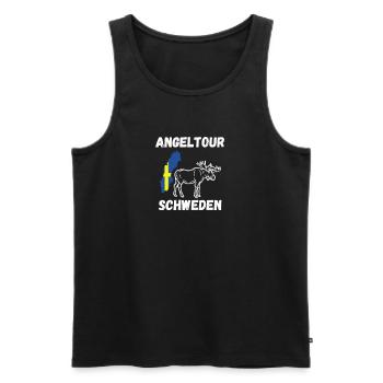 Angeln Schweden Angel - Männer Premium Bio Tank Top - Schwarz - Vorne - AI Model Male 178 light (178cm)