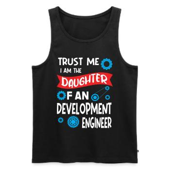 Trust me I'm the Daughter of Development Engineer - Männer Premium Bio Tank Top - Schwarz - Vorne - Michal (187cm)