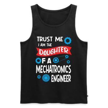 Trust me Im the Daughter of Mechatronics Engineer - Männer Premium Bio Tank Top - Schwarz - Vorne - Michal (187cm)