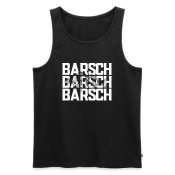Barsch Fisch Angeln - Männer Premium Bio Tank Top - Schwarz - Vorne - AI Model Male 178 light (178cm)